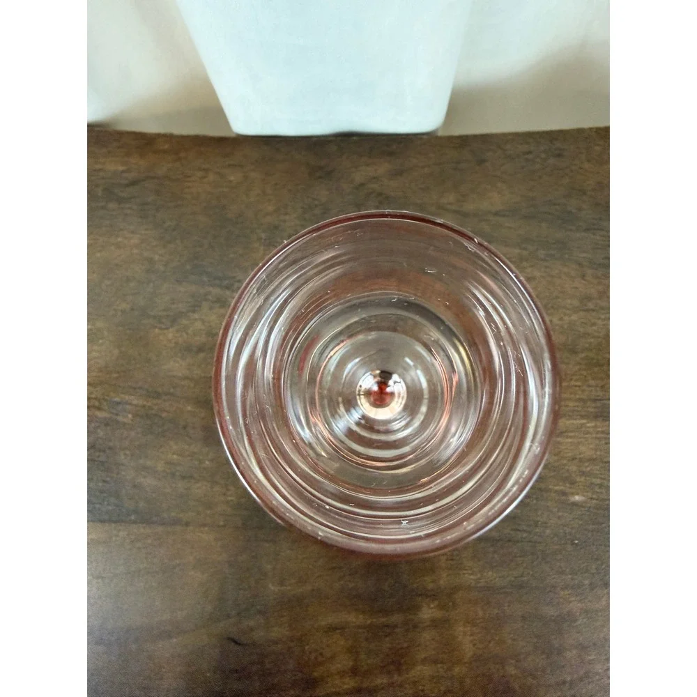VTG 1980s Set of THREE Luminarc France Pink Stem Champagne‎ Flutes 9